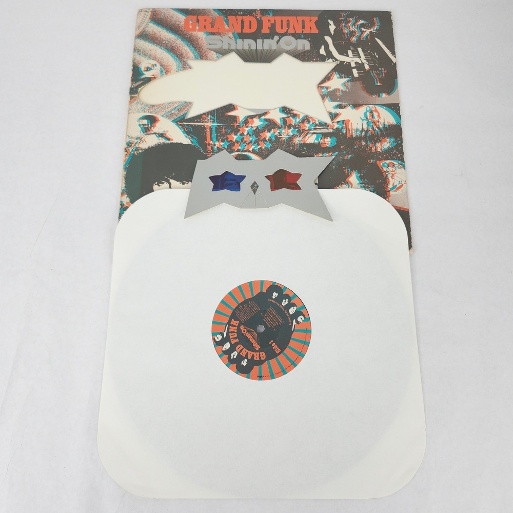 Grand Funk Shinin On Vinyl LP 12 Inch 1974 3D Album Cover Rock Record Glasses